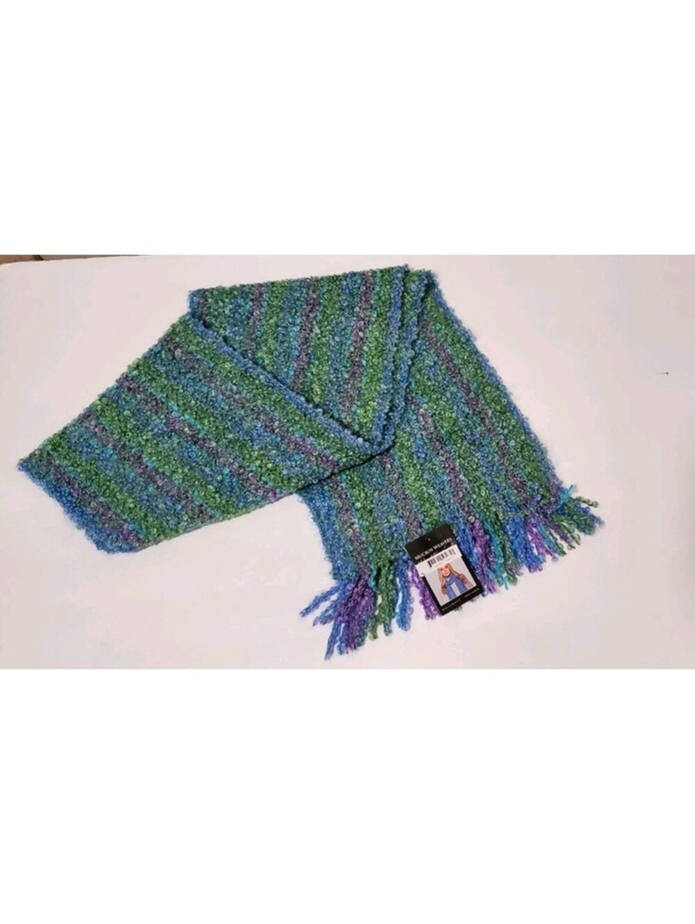 Mucros Weavers Scarf One Size Multicolor Skellig Mohair Wool Made in Ireland